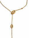 Verstellbare Lariat-Halskette mit Stern aus Edelstahl – Goldfarbene Kette mit Nordstern-Anhänger