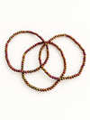 Armband aus vergoldetem Edelstahl – mehrfarbige Perlen aus Jaspis & Rubin-Zoisit – Boho-Chic-Stil