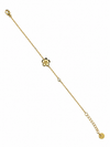 Bracelet fin fleur en acier inoxydable doré – bijou femme délicat et tendance