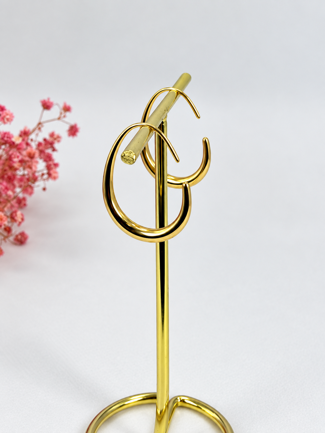 Mini-Creolen Sonne goldfarben – Edelstahl