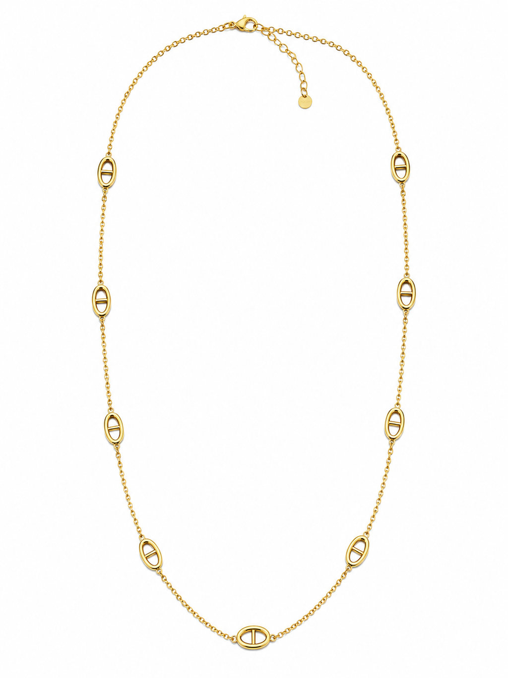 Collier sautoir chaîne d'ancre doré – acier inoxydable 92 cm