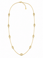 Collier sautoir chaîne d'ancre doré – acier inoxydable 92 cm