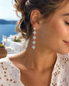 Boucles d’oreilles Chance cristal en acier inoxydable argenté