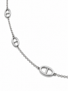 Collier sautoir motif chaîne d’ancre en acier inoxydable argenté – style minimaliste et élégant