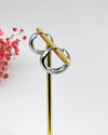 Boucles créoles bombées en acier inoxydable doré ou argenté – 1,8 cm