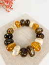 Bracelet à grosses perles colorées – 7 cm - 2 coloris