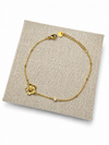 Bracelet fin fleur en acier inoxydable doré – bijou femme délicat et tendance