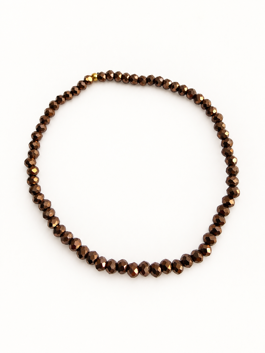 Armband aus vergoldetem Edelstahl – mehrfarbige Perlen aus Jaspis & Rubin-Zoisit – Boho-Chic-Stil