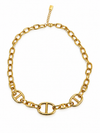 Collier chaîne d’ancre doré en acier inoxydable – 44 cm