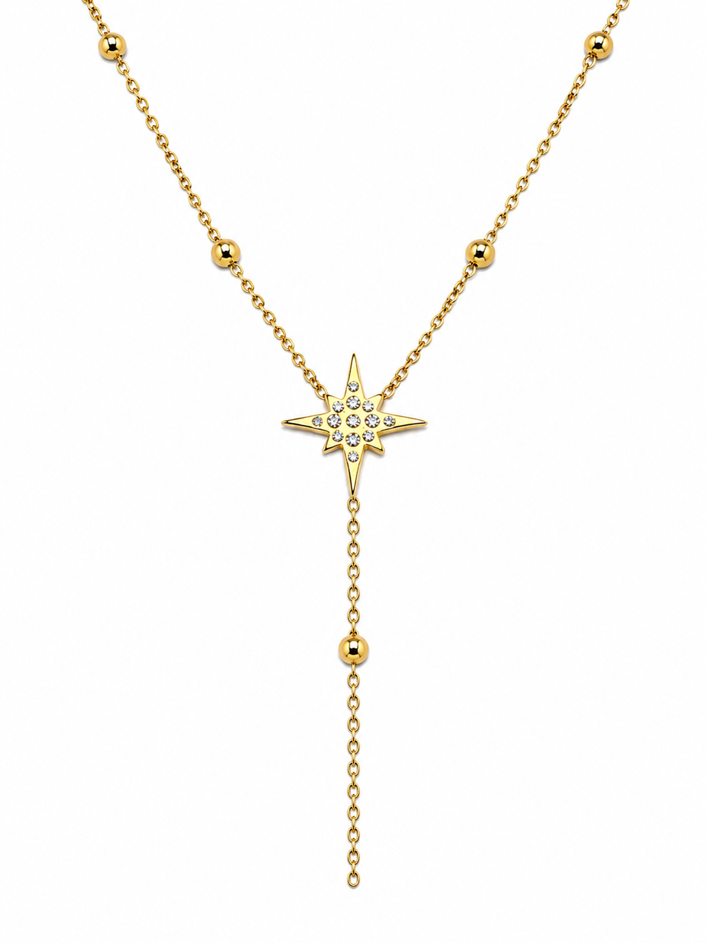 Collier Y étoile en acier inoxydable – Bijou fin et lumineux
