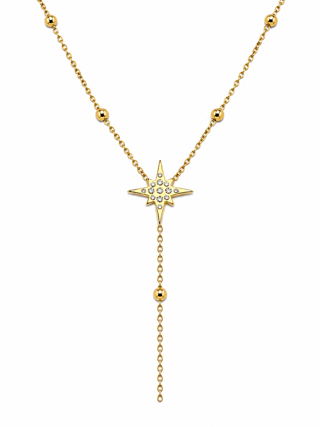 Collier Y étoile en acier inoxydable – Bijou fin et lumineux