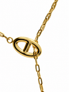 Collier Y coulissant doré à motifs chaîne d’ancre en acier inoxydable