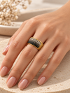 Goudkleurige roestvrijstalen zonne-ring – diameter 2 cm
