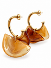 Boucles d’oreilles créoles à pétales ondulés en acier inoxydable doré – 4 coloris, 5 cm